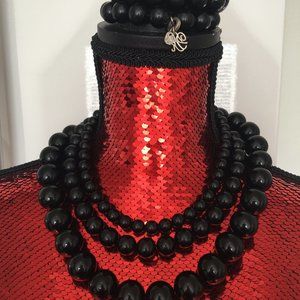 Chunky Black Necklace